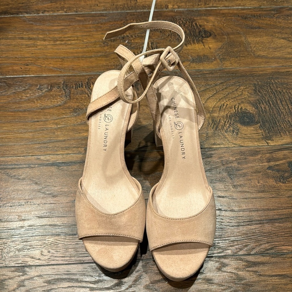 NEW! Chinese Laundry Dark Nude Theresa Platform Sandal - Size 8.5 🚜 - Picture 7 of 16